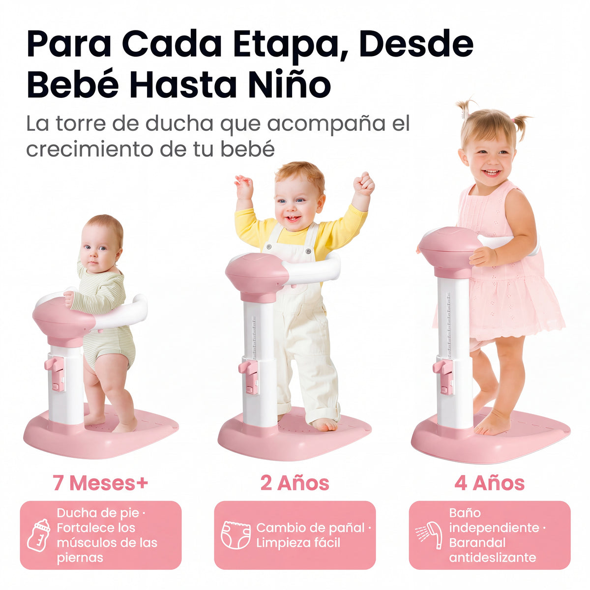 Soporte De Ducha Antideslizante Para Bebes